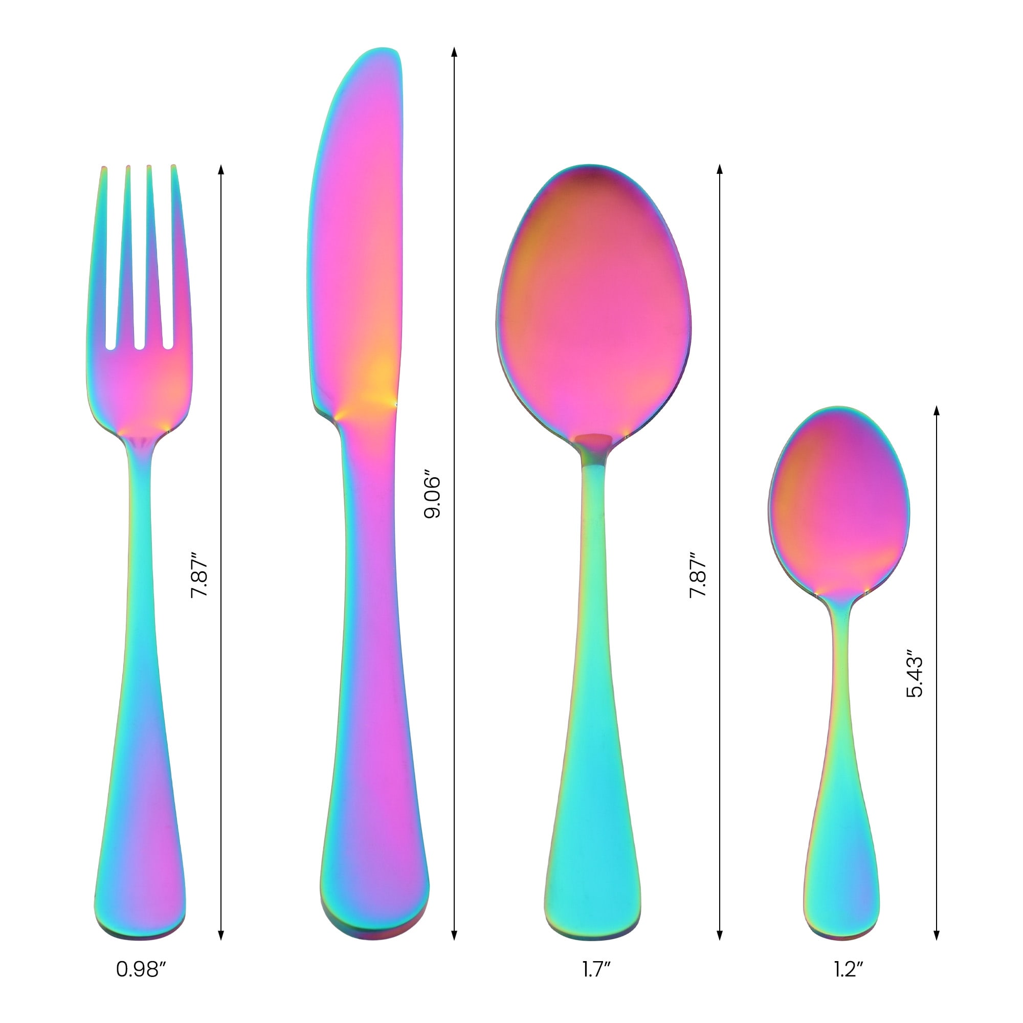 24 Pcs Silverware Set, Stainless Steel Flatware with Spoons and Forks Set, Serving Utensils Set for Kitchen Eating Tableware