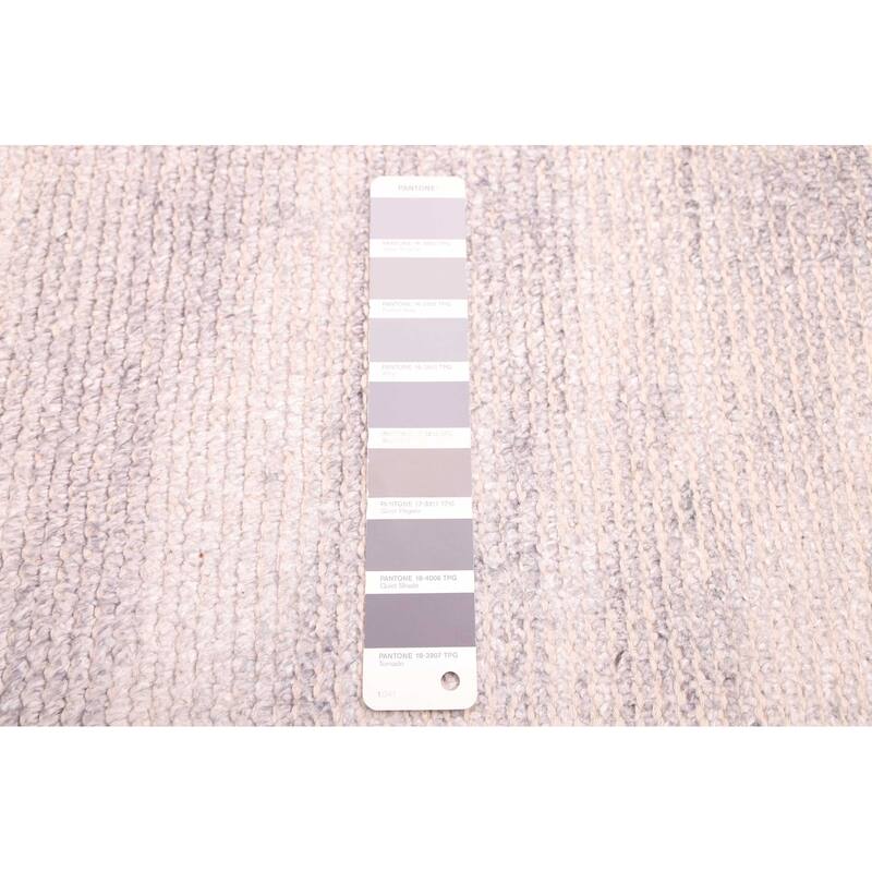 ECARPETGALLERY Hand-knotted Loreto Light Grey Silk Rug - 6'3 x 8'4