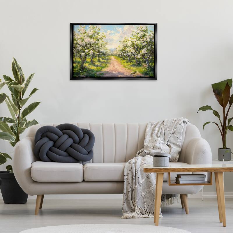 Stupell Path Through Flowering Trees Framed Floater Canvas Wall Art Design By LSR Creative Studio