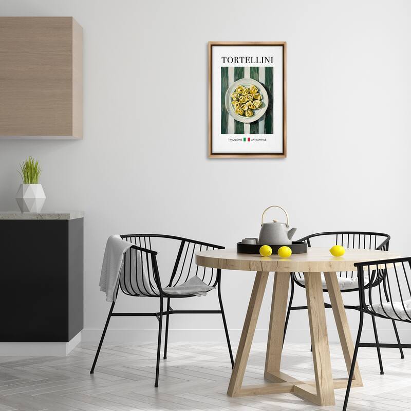 Stupell Traditional Tortellini Pasta Framed Floater Canvas Wall Art Design By Andreas Magnusson