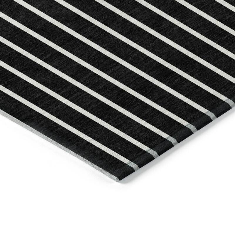 HomeRoots Striped Transitional Rectangle Outdoor Rug