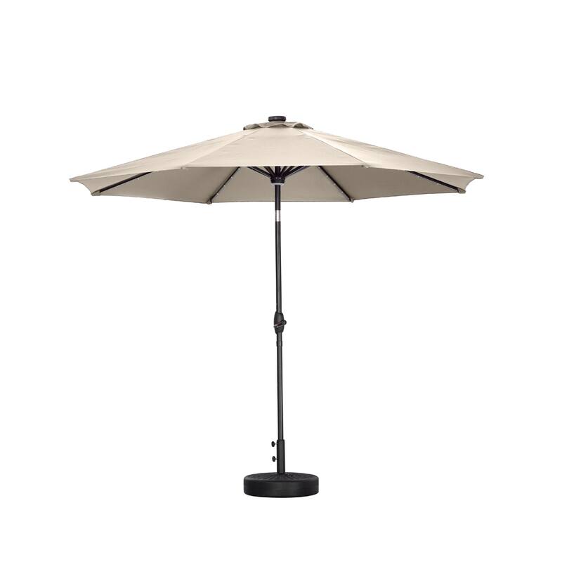 Ainfox 10ft Patio Umbrella with Lights Outdoor Solar Umbrella