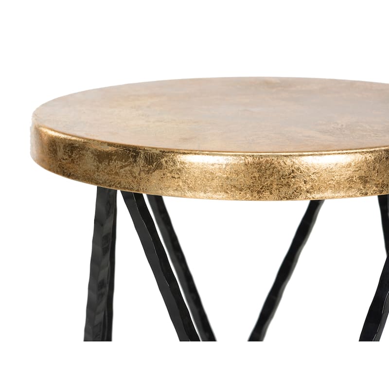 SAFAVIEH Jacklyn -30 Inch Gold/ Black Bar Stool - 15.5" x 15.5" x 30" - 16Wx16Dx30H