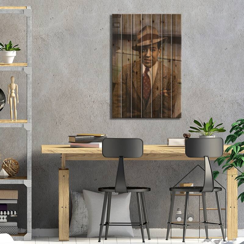 Langston Hughes (1902-1967) Print On Wood by Carl Van Vechten - Multi-Color