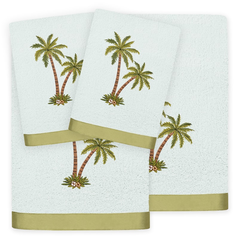 Authentic Hotel and Spa Turkish Cotton Palmera 4 PC Towel Set - Aqua