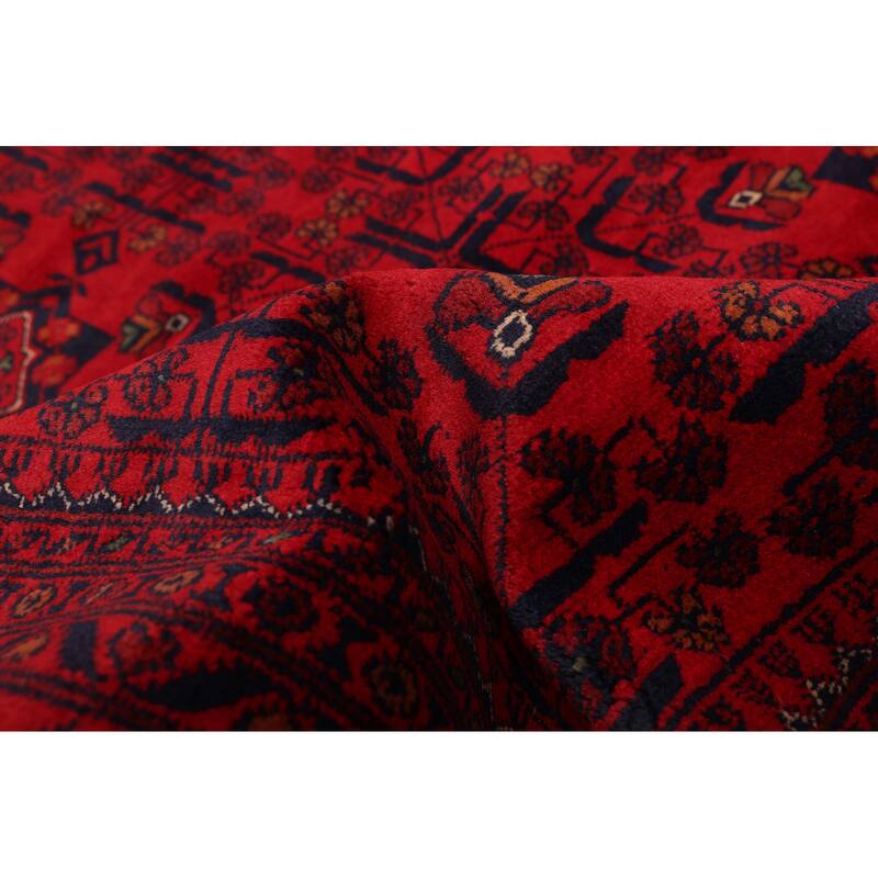 ECARPETGALLERY Hand-knotted Finest Khal Mohammadi Red Wool Rug - 4'9 x 6'5