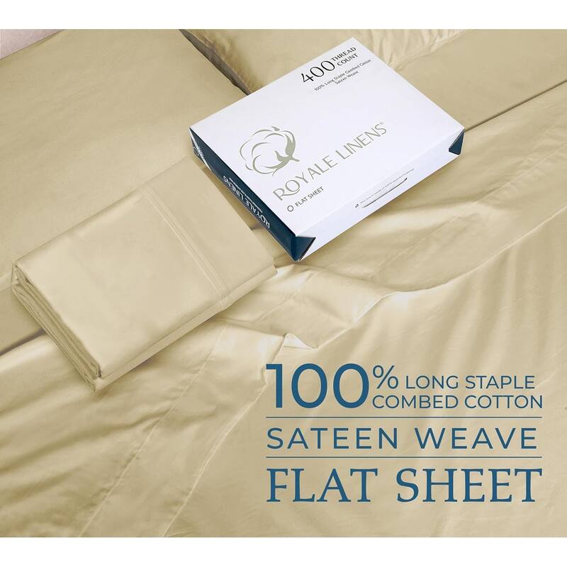 Royale linen 400 Thread Count Cotton Flat Sheet