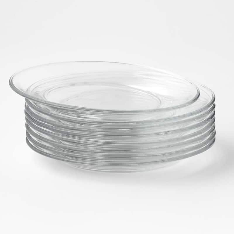 ELEMENT 7.5" Glass Salad / Appetizer / Dessert / Fruit Plates - 8 Piece