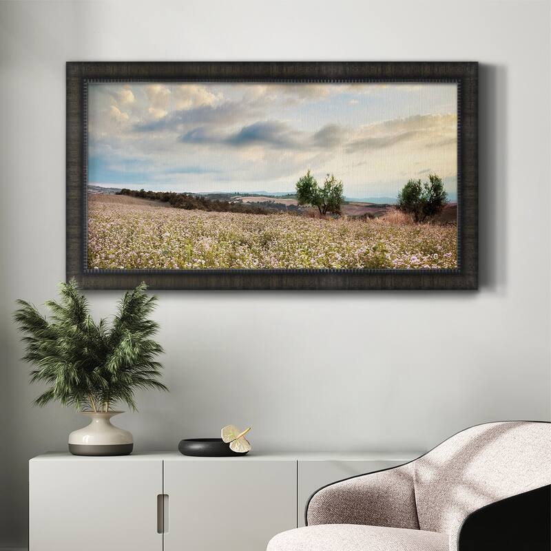 Tuscan Wildflowers Premium Framed Canvas- Ready to Hang