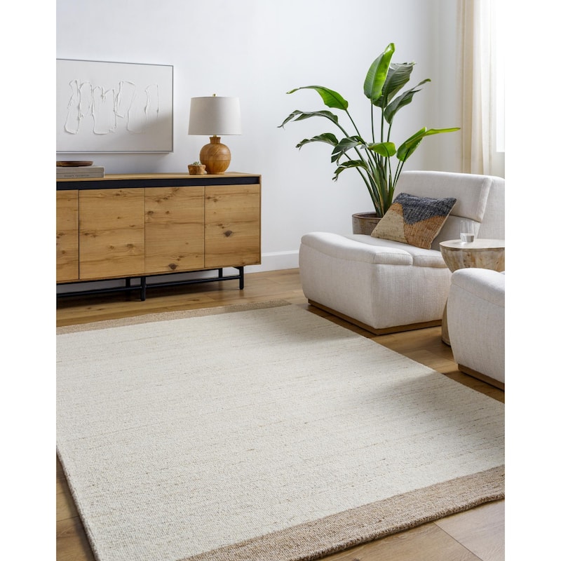 Livabliss La Puna Cottage Solid Area Rug - Tan/Beige - 9' x 12'