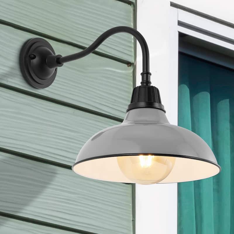 Stanley 12.25" Indoor/Outdoor LED Gooseneck Arm Sconce, By JONATHAN Y