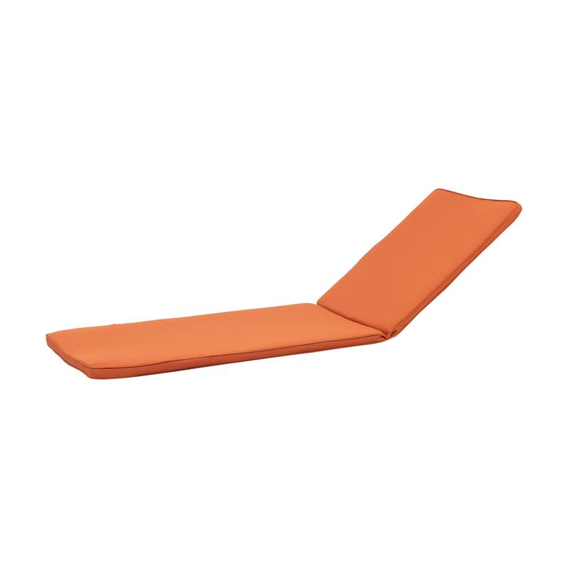 Nadine Outdoor Fabric Chaise Lounge Cushion by Christopher Knight Home - Rust Orange