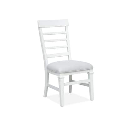 Magnussen Home Charleston White Dove Upholstered Side Chair Two Pack - 18.75''W x 22.75''D x 40''H