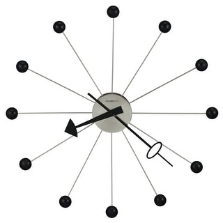 Howard Miller Ball II Black 42-Inch Mid-Century Gallery Wall Clock