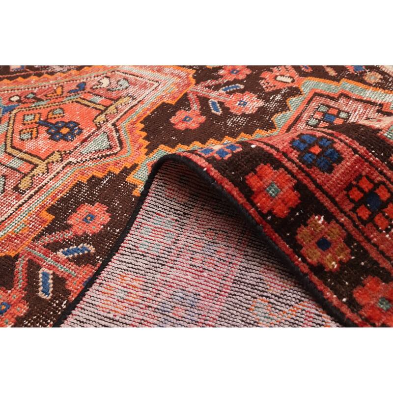 ECARPETGALLERY Hand-knotted Antalya Vintage Dark Brown Wool Rug - 3'10 x 6'4