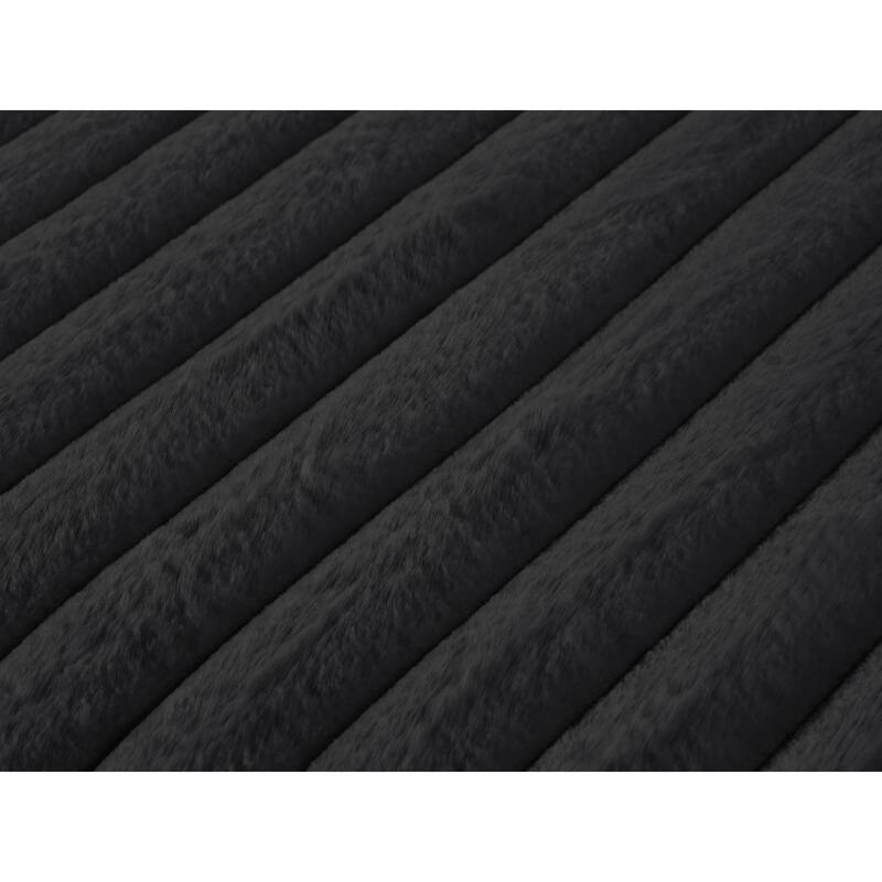 U-Shaped Corduroy Sectional Sofa with Storage Chaise & Pull-Out Bed, Upholstered Corner Sofa with Cup Holder & USB Port