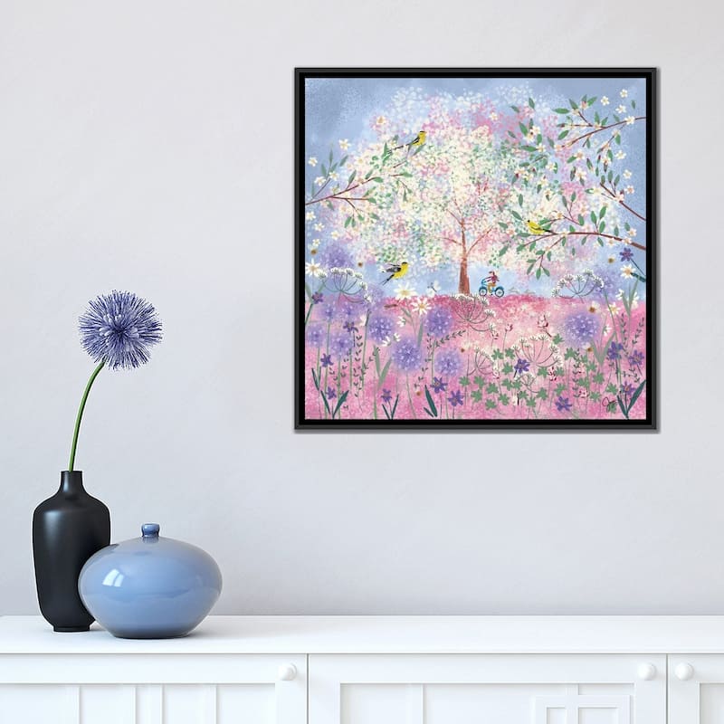 iCanvas "Periwinkle Spring Flora" by Joy Laforme Framed Canvas Print