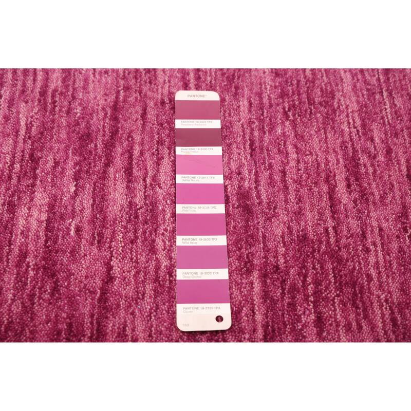 ECARPETGALLERY Hand Loomed Kashkuli Gabbeh Dark Magenta Wool Rug - 4'11 x 7'9