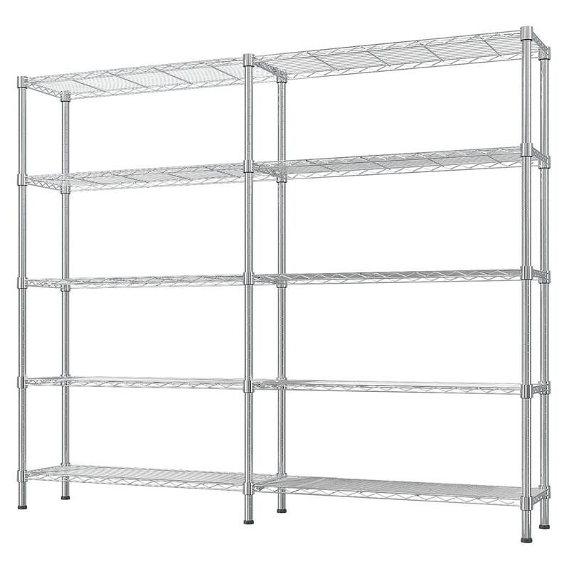 4-Tier Steel Height -Adjustable Storage Rack Heavy Duty Shelving Unit