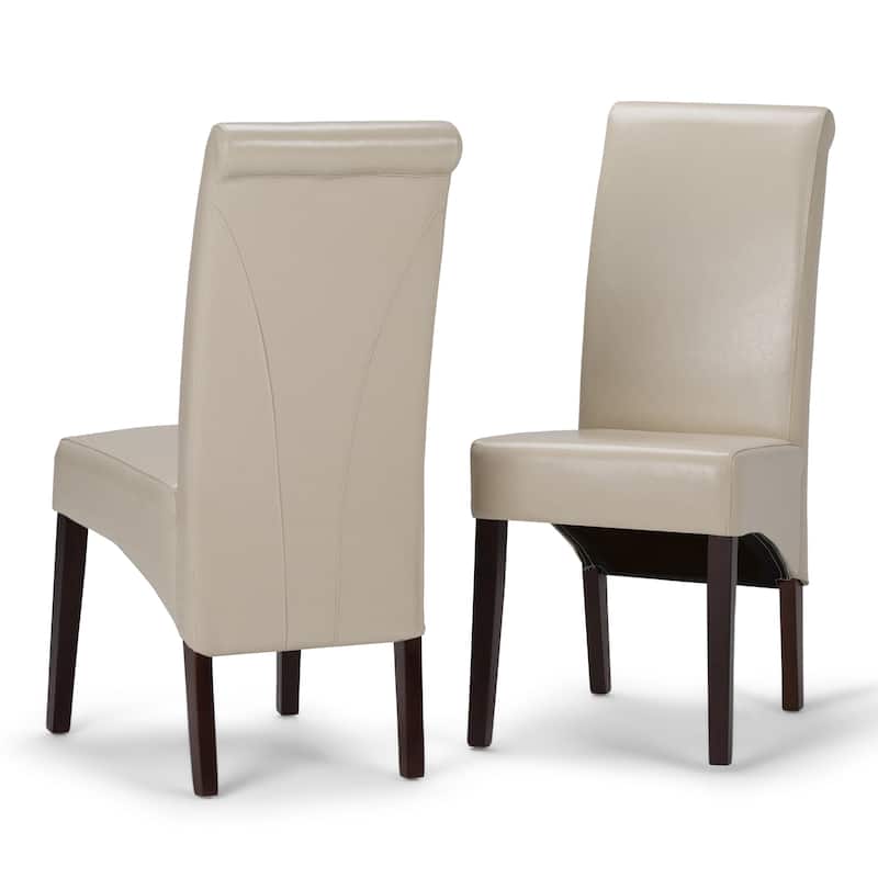 WYNDENHALL Franklin Transitional Deluxe Parson Dining Chair (Set of 2) - 17.7"w x 19.7"d x 40.2"h