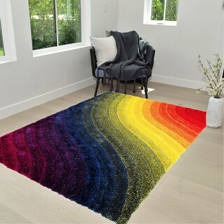 HR Colorful Rainbow Area Rug for Living Room Decor Rug Trends Bright ...