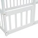 preview thumbnail 25 of 25, Kids Furniture Twin Size Wood House-Shaped Floor Bed Kids Bed with Fence and Guardrails, Grey