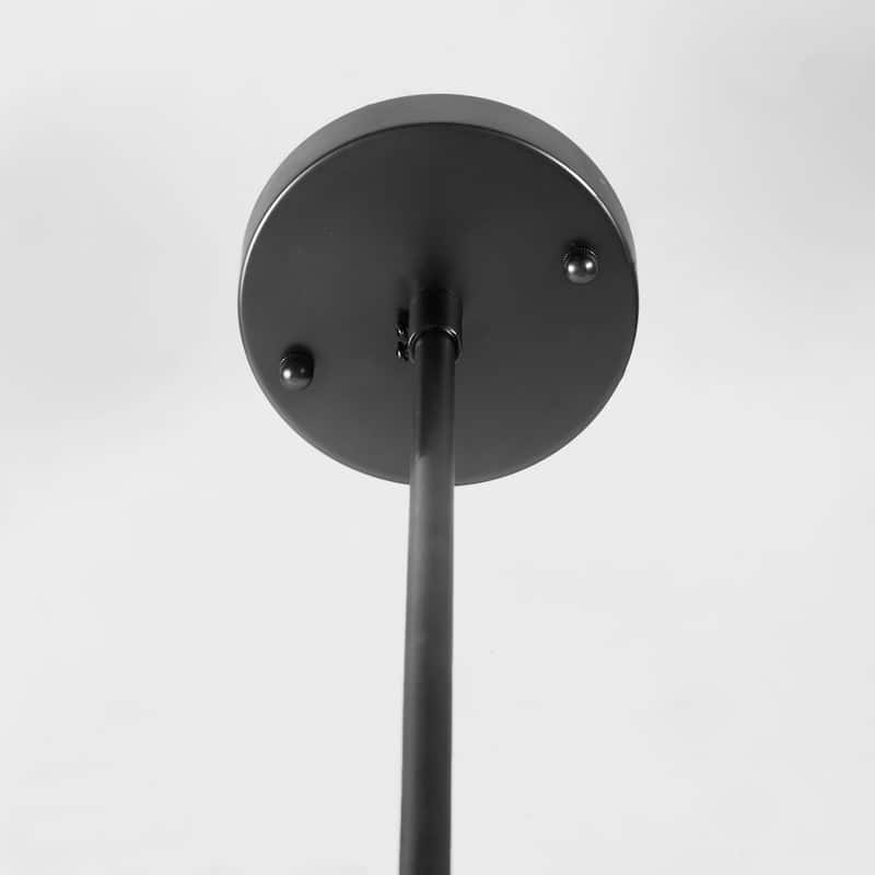 Mercana Anna (26"x 14") Hanging Gun-Metal and Glass Rod Six Bulb Chandelier - 26.0L x 26.0W x 14.0H
