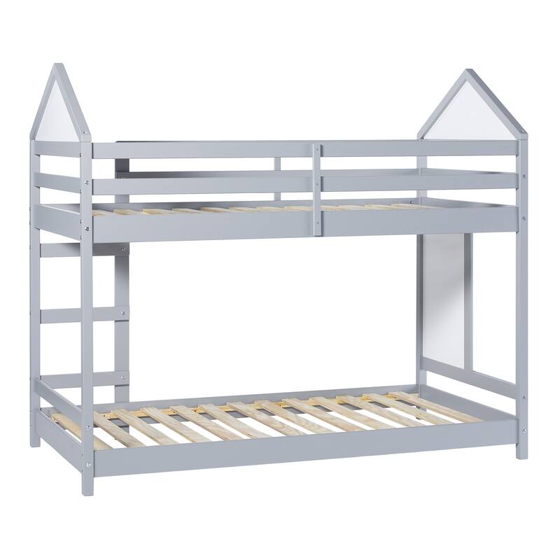 Walker Edison Wood Twin over Twin Bunk Bed
