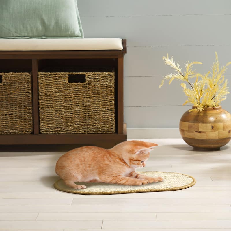 SAFAVIEH Home Sisal Small Boucle Weave Cat Scratch Mat