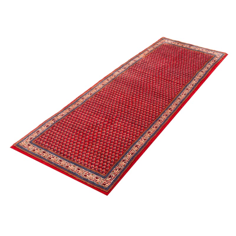 ECARPETGALLERY Hand-knotted Andelz Red Wool Rug - 3'5 x 9'8