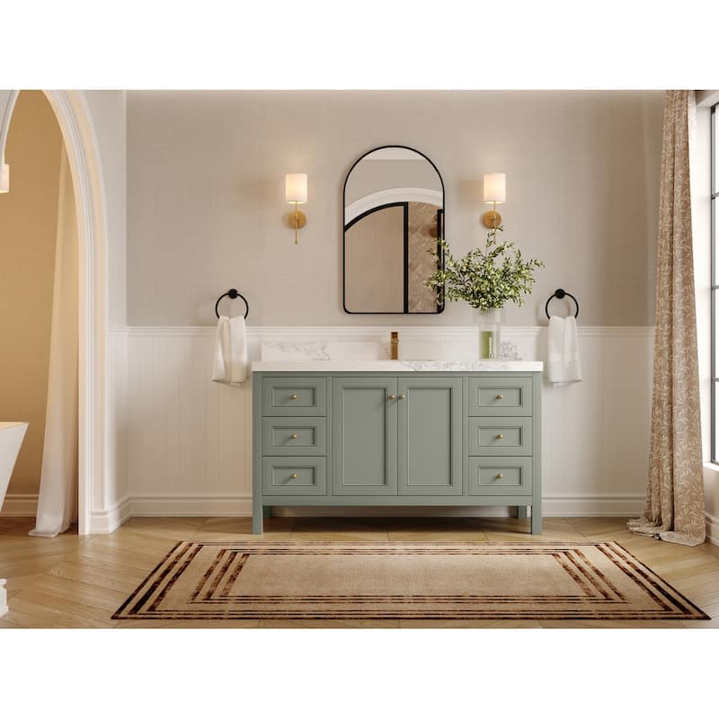 Willow Collections 60 in. W x 22 in. D Nashville Single Sink Bathroom Vanity with Countertop