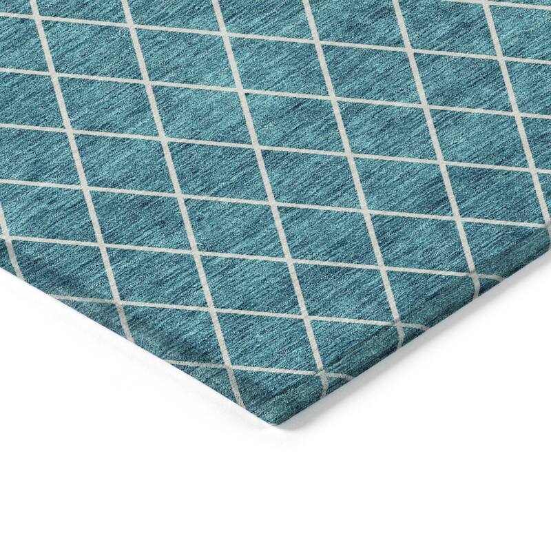 Machine Washable Indoor/ Outdoor Chantille Diamond Trellis Rug