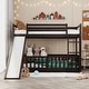 preview thumbnail 33 of 47, Elegant Twin Over Twin Bunk Bed with Low Slide, Built-in Ladder and Guardrails, Maximized Space, Solid Construction, White Espresso
