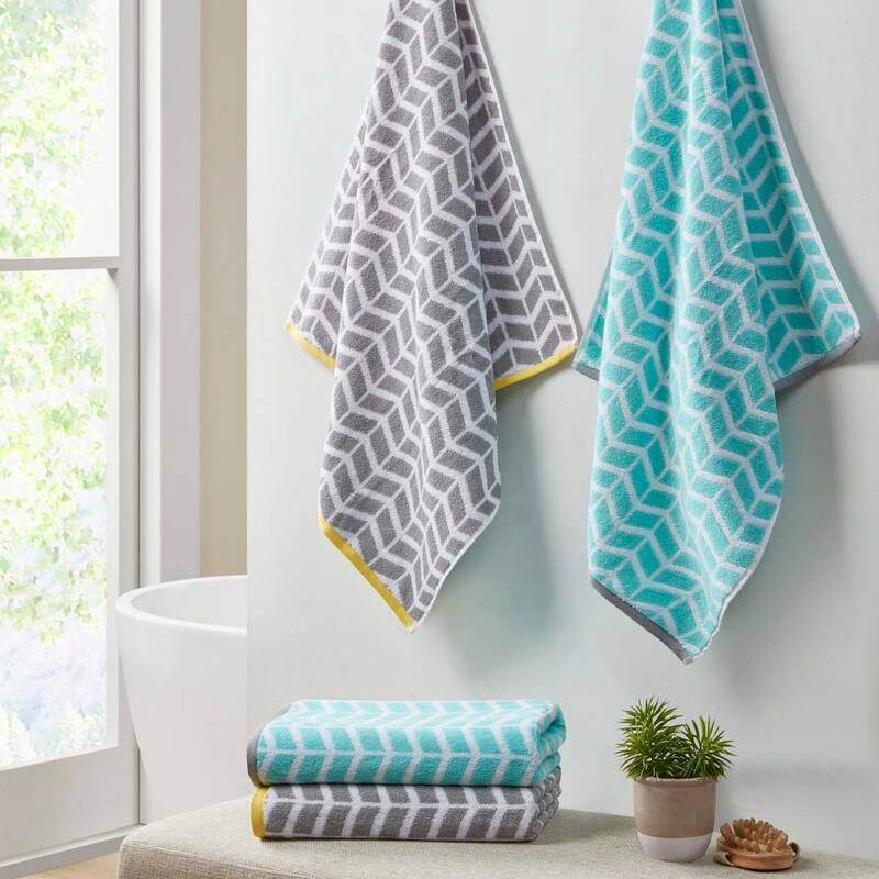 Cotton Jacquard Bath Towel 6 Piece Set