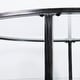 preview thumbnail 9 of 11, SEI Furniture Glenn Distressed Black Metal Round CoffeeTable with Glass Top and Shelf