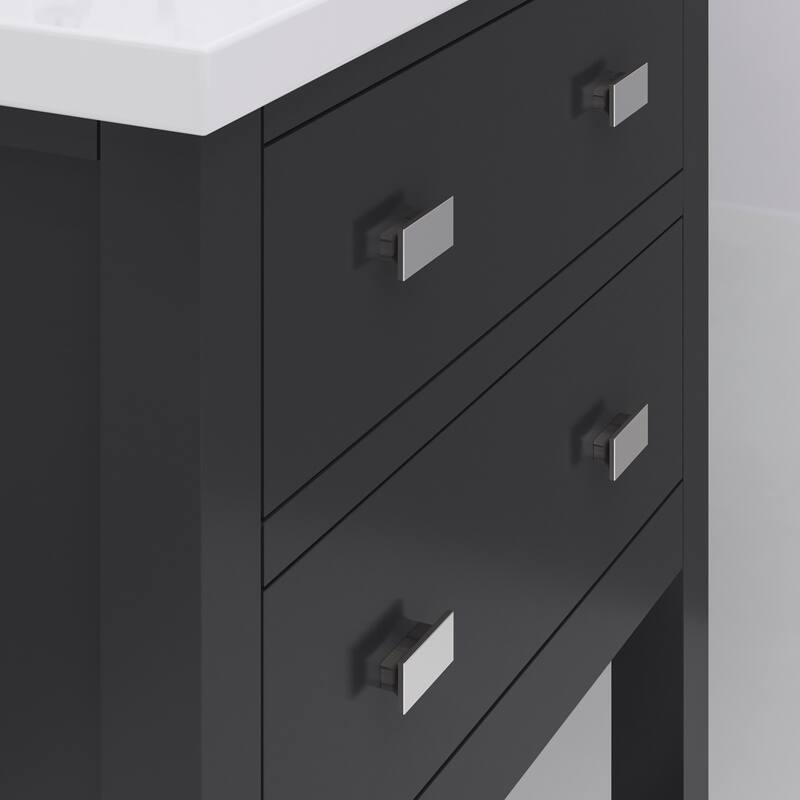 Viola 24 In. Ceramic Sink Top Vanity in Espresso with Single Faucet