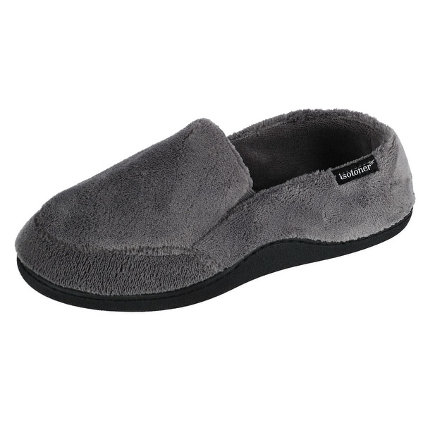 isotoner men's microterry slip on slipper