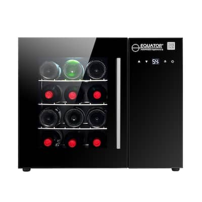 Equator 12 Bottles Countertop Wine Refrigerator Black Touch control 110V