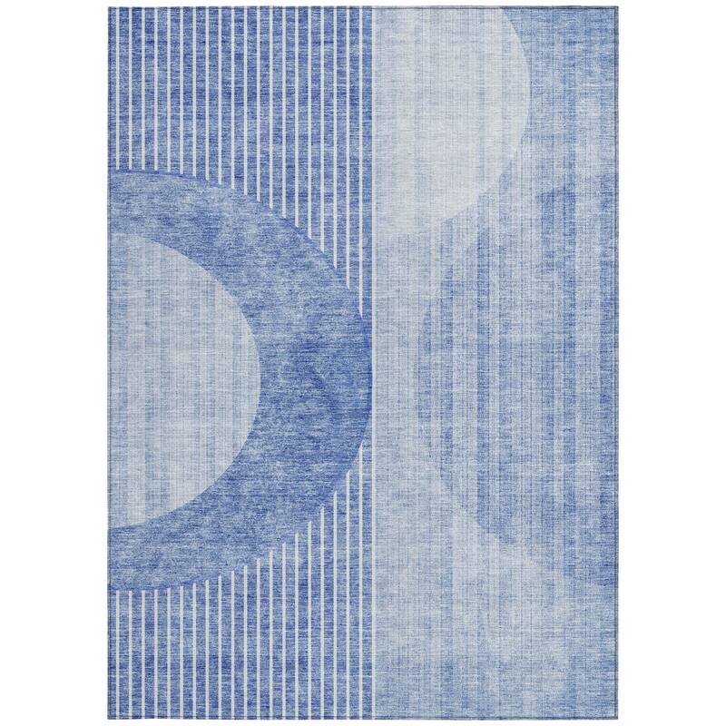 HomeRoots Geometric Transitional Rectangle Outdoor Rug