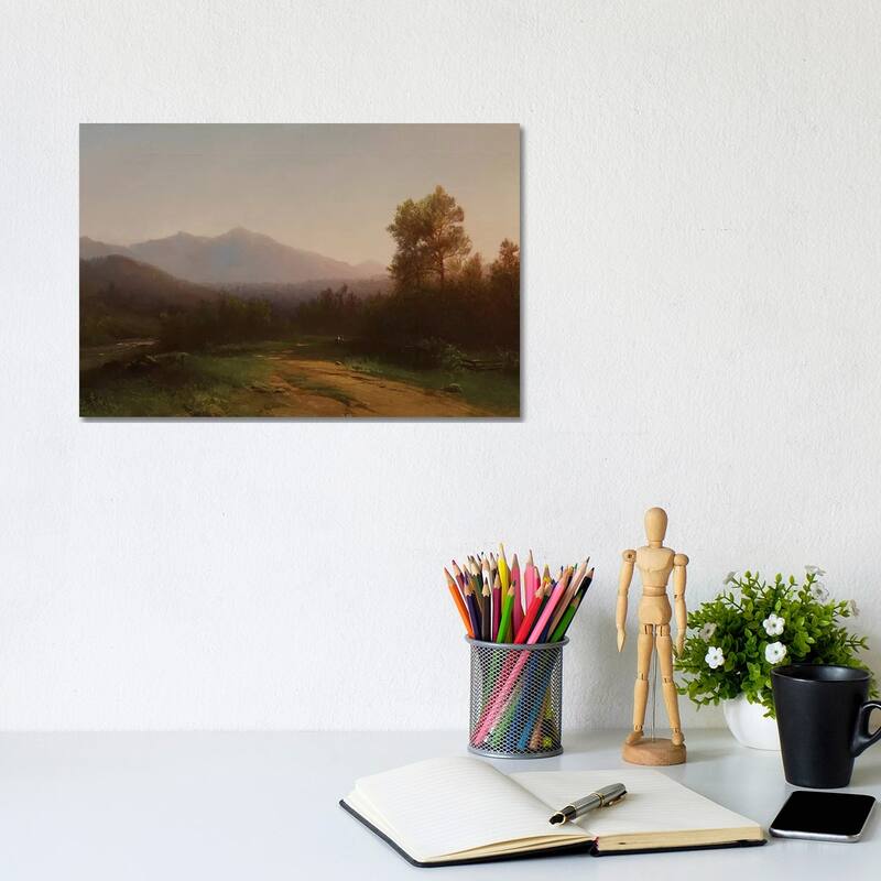 iCanvas "Hudson River Landscape, c.1860-5 " by Homer Dodge Martin Canvas Print - 8x12x0.75