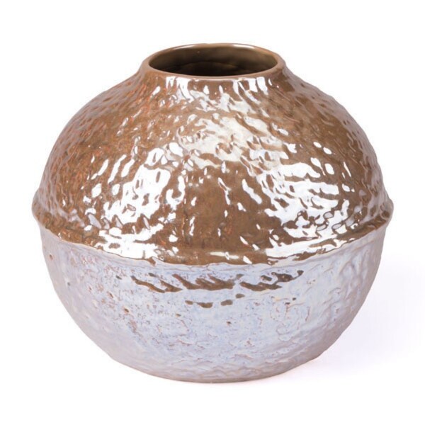 Small Textured Vase Pearl Yellow