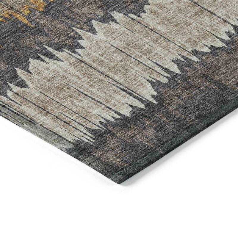 Machine Washable Indoor/ Outdoor Chantille Abstract Ombre Rug