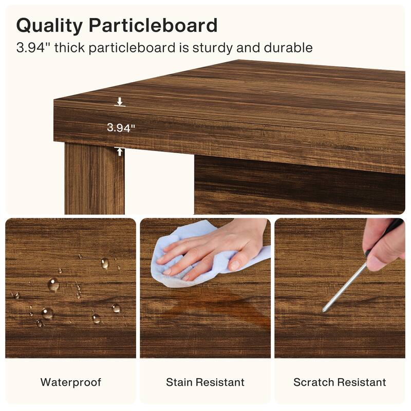 55 Inch Bar Table with Storage Shelves, Counter Height Pub Table, High Top Table for Home Bar, Bistro, Dining Room, Living Room