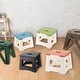preview thumbnail 7 of 5, 9" Folding Step Stool for Adults 220 lbs Capacity Black - 10.2 x 7.5 x 9.4inch