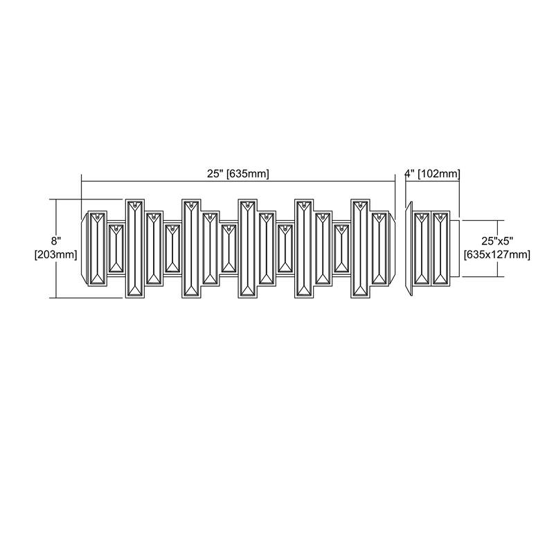 Elk Home Crystal Heights Polished Chrome With Crystal 4 Light Vanity
