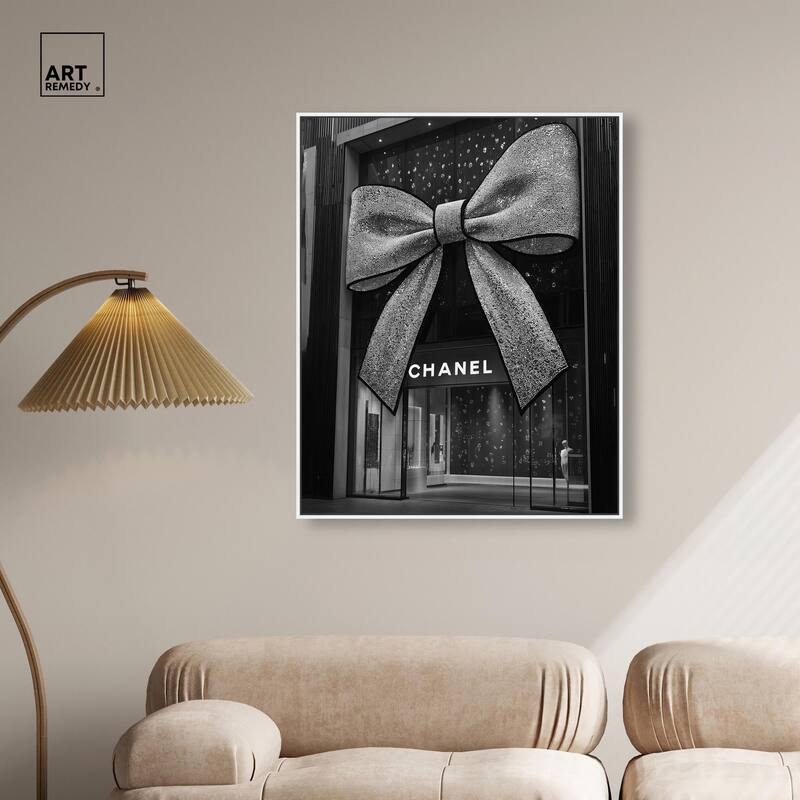 Big Bow Noir Store Canvas by Art Remedy