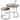 Costway Nesting Coffee Table Set of 2 for Balcony Living Room Modern