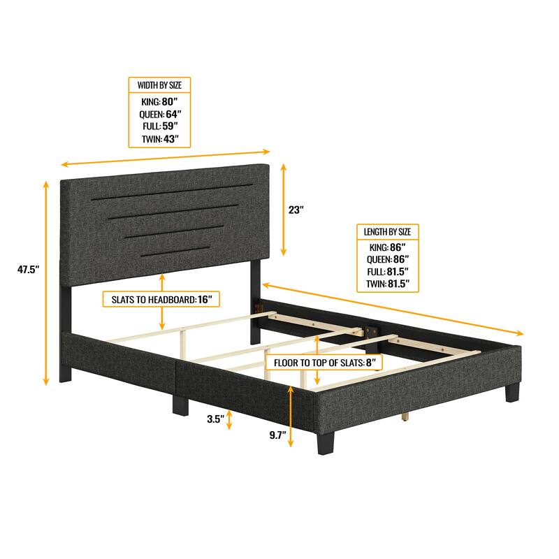 Boyd Sleep Cordoba Upholstered Linen Bed Frame