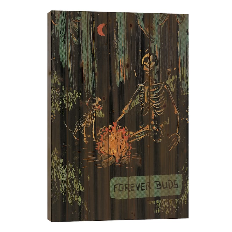 Forever Buddies Print On Wood by Illunatica - Multi-Color - 26x18x1.5