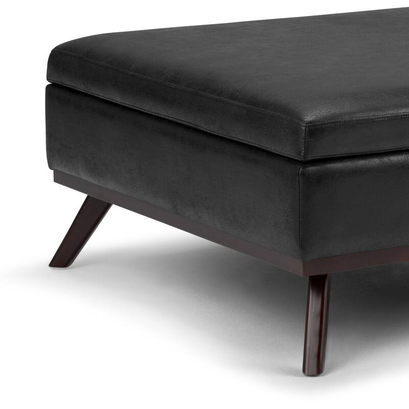 Square Coffee Table Storage Ottoman